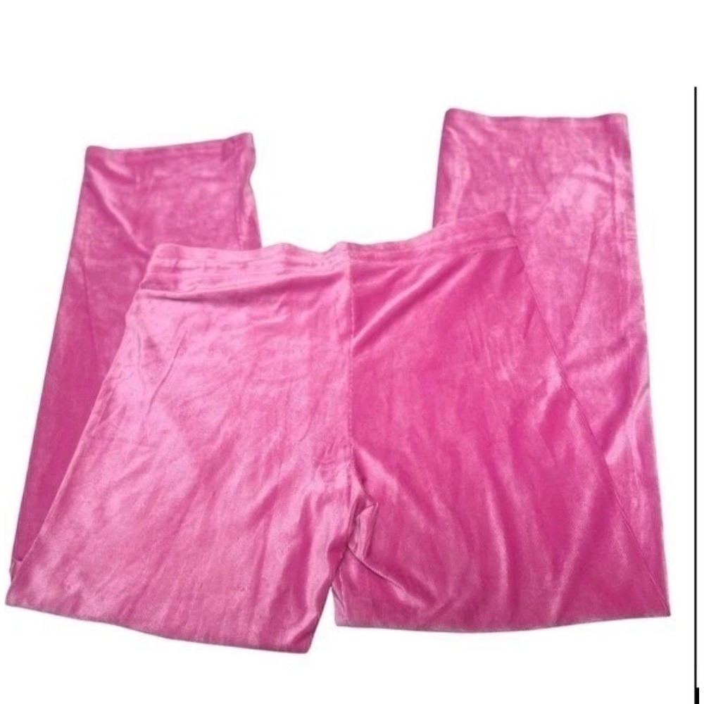 Juicy Couture Pink Velour Tracksuit Set Rhinestone‎ Logo Sweatshirt Pants Women - Picture 5 of 7